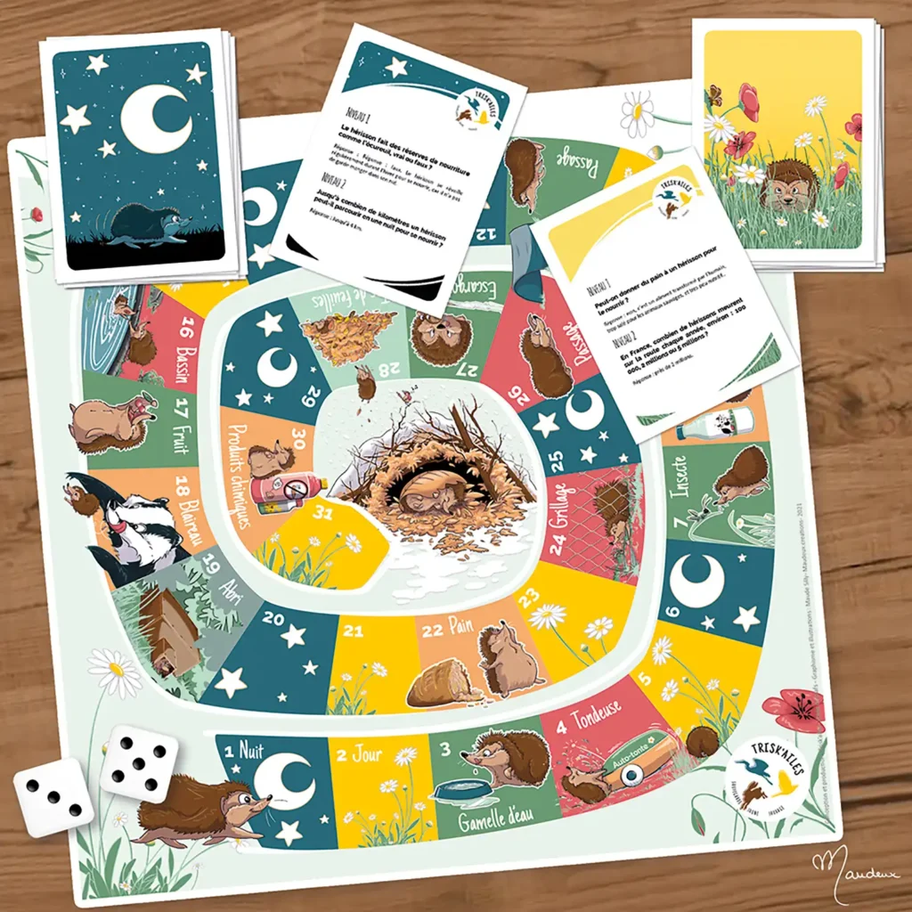 Jeu de l'oie éducatif pour l'association Trisk'ailes